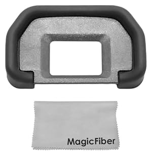 Eyepiece / Eyecup for CANON EOS (1000D, 60D, 50D, 40D) CANON Digital Rebel (XS, Ti) + Premium MagicFiber Microfiber Cleaning Cloth