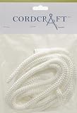 Cordcraft Fender Pair Nylon Braid, 3/8 X 5, White