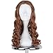 miss u hair Long Brown Curly Wig Women Wavy Halloween Party Cosplay Wig