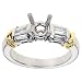 Platinum Two-Tone Engagement Setting with Baguette Diamond Accents (G-H/VS, 2/3 ct. tw.)