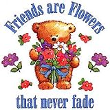 Friends Are Flowers-Bear Adult Sweatshirt
