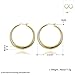 OXA Fashion Star Street Snap Popular Accessories Color Retention Gold plated 35mm DiameterEarrings (Rose Gold,Yellow Gold)
