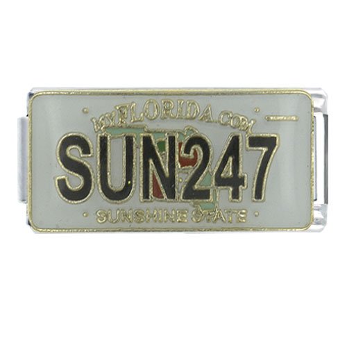 License Plate Florida Italian Charms Bracelet Link