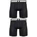 adidas Men's Athletic Stretch Boxer Brief Underwear (2-Pack), Black/Black Black/Black, SMALL
