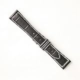 松重オリジナルMK822A−18 18mm 本格手縫い白糸ステッチ 黒色