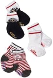 Robeez Baby-boys Infant 3 Pack Rescue Socks, Navy/Red Multi, 6-12 Months