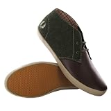 Fred Perry Byron Mid Wool Leather Brown Green Mens Trainers