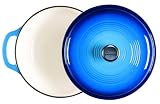 Lodge Enameled Cast-Iron 3-Quart Dutch Oven, Caribbean Blue
