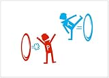 Portal 2. Terrance and Phillip. Logo Sticker Decal Peel and Stick. Red and Blue