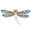 Pugster Mosaic Dragonfly Brooch