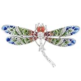 Pugster Mosaic Dragonfly Brooch