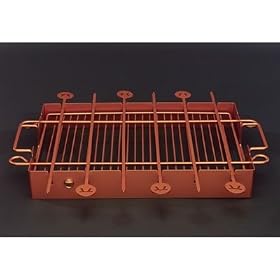 Copper Kabob Rack by Outset, with 6 Skewers from Barbecue Tools