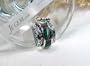 Completely Handcrafted - Designer Sterling Silver Rainbow Fire Abalone Shell Inlaid Pendant