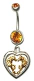 Friesian Horse Belly Button Ring - Custom Barbell Length Selection