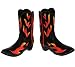 Flames Western Cowboy Boot Salt & Pepper Shakers Salt and Pepper Shaker Set - 3.5 Inch Tall S&P