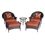 Bond 64168 Laguna 5-Piece Wicker Casual Bistro Patio Furniture Set