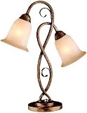 Lite Source FD-4275 Helen 2 Lite Table Lamp - Aged Bronze