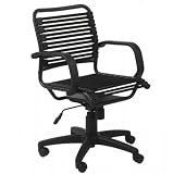 Bungee Flat Mid Back Chair (Black / Graphite Black) (33"H x 25"W x 25"D)