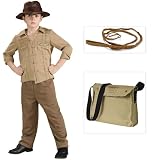 Indiana Jones Child Costume with Whip and Satchel - Large