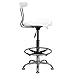 Flash Furniture LF-215-WHITE-GG Vibrant White and Chrome Drafting Stool with Tractor Seat