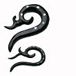 Resin Imitation Water Buffalo Horn Jewelry Ear Tribal, 8mm (0G) - Sold as a Pair
