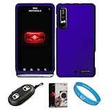 Magic Blue 2 Piece Protective Snap-On Hard Case Cover for Motorola Droid 3  ....