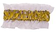 LSU Garter - Louisiana State University Gold Garter with Tiger Head Logo