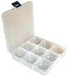 Storage Box Divider Tray Clear 9 Round Container Multi-Functional Organizer Impact Resistant