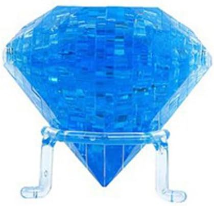 3d DIY Crystal Diamond Puzzle 41pcs Gadget Furnish Cube Toy Gift(blue)