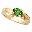 14K Yellow Gold Tsavorite (Green Garnet) Ring