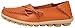 Serene Womens Leather Cowhide Casual Lace Up Flat Driving Shoes Boat Slip-On Loafers (9B(M)US, Orange)