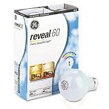 GE Lamps 48688 60-Watt A19 Reveal Bulbs, 4 Pack