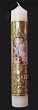 10" Baptism Candle in Spanish - Gold Plated