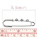 Housweety 10 Silver Tone Rhinestone Safety Pins Brooches 5.1x1.5cm