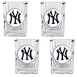 New York Yankees 4pc Square Shot Glass Set MLB Baseball