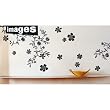 Black and White Flower Garland Wall Stickers