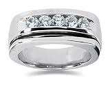 0.75 ctw Men's Diamond Ring in Platinum