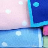Blue Polka Dot Receiving Blanket - color: Light Blue