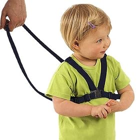 Safety Security Walking Aid Harness & Reins for Baby, Toddler or Kids - DARK BLUE