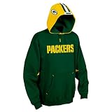 Green Bay Packers NFL "Helmet" Hooded Fleece Pullover (Dark Green)