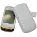 Suncase Ledertasche (Lasche mit R�ckzugfunktion) f�r Nokia C2-02 Touch / Type croco-wei�