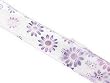 Sheer Purple Flower Print Wired Craft, Wedding & Holiday Ribbon 1.5" x 60 Yards