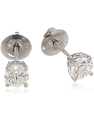 IGI-Certified 18k Gold Round-Cut Diamond Studs (1 cttw, H-I Color, SI1-SI2 Clarity)