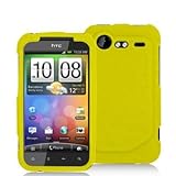Yellow Silicone Rubber Gel Soft Skin Case Cover for HTC Droid Incredible 2  ....