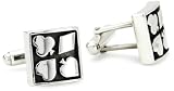 Zina Sterling Silver Men's Collection Poker Cufflink