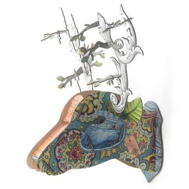 Paisley Stag Head Object (Large)