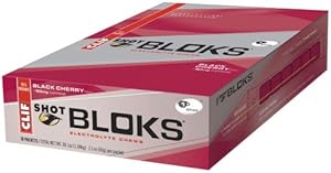Clif Shot Bloks, Black Cherry, Pack of 18.