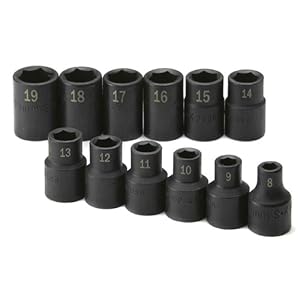 SK Hand Tools 4034 12-Piece 1 2-Inch Drive 6 Point Standard Metric Impact Socket Set by SK Hand Tool