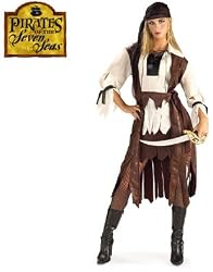 New Adults Sexy Caribbean Pirate Girl Costume Large 12