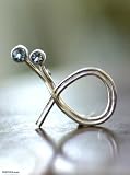 Blue topaz brooch, 'Loyalty'
